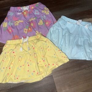 Garanimals Girls' Yellow, Purple & Light Blue Skort Trio